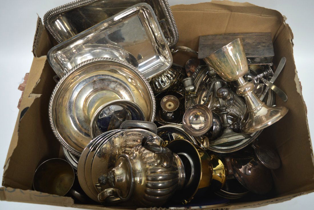 A LARGE COLLECTION OF ANTIQUE SILVER PLATE together (1 of 1)