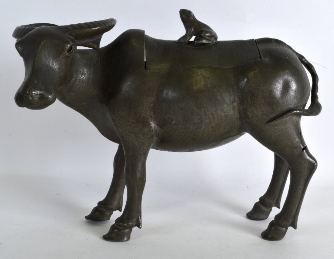 A LATE 19TH CENTURY CHINESE PEWTER INCENSE BURNER AND (1 of 1)