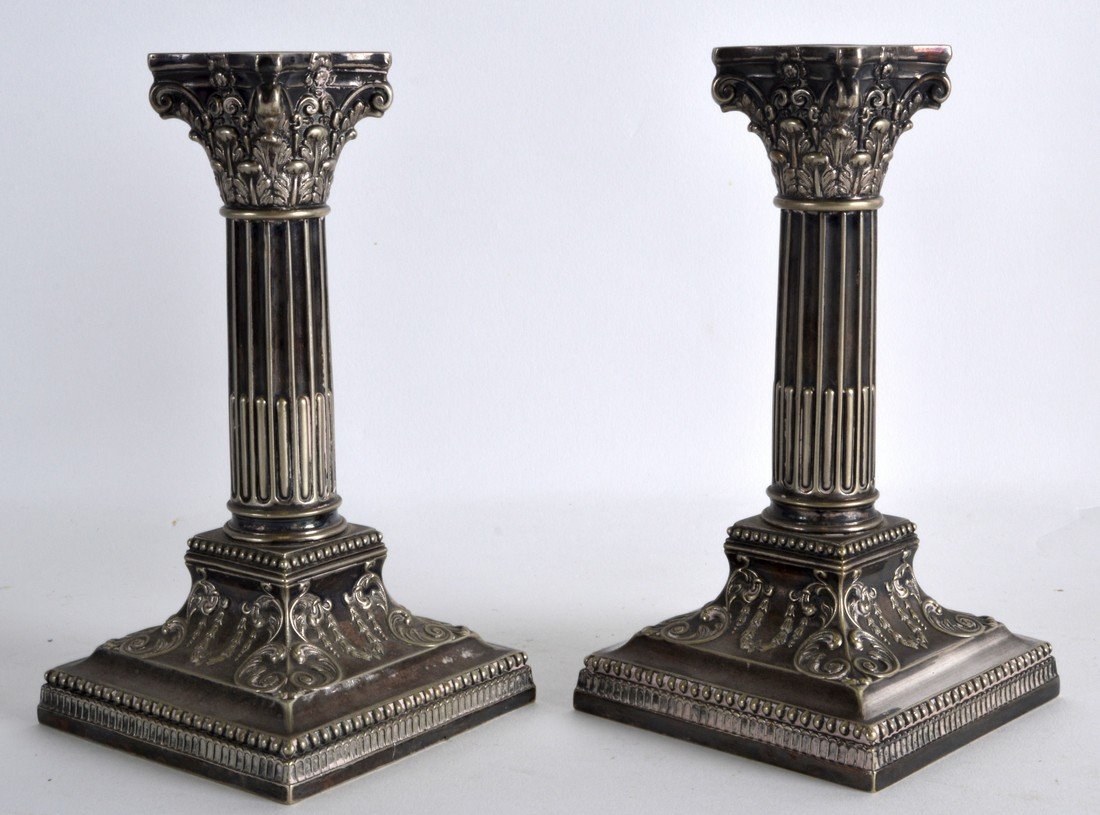 A GOOD PAIR OF 19TH CENTURY ENGLISH SILVER PLATED (1 of 1)