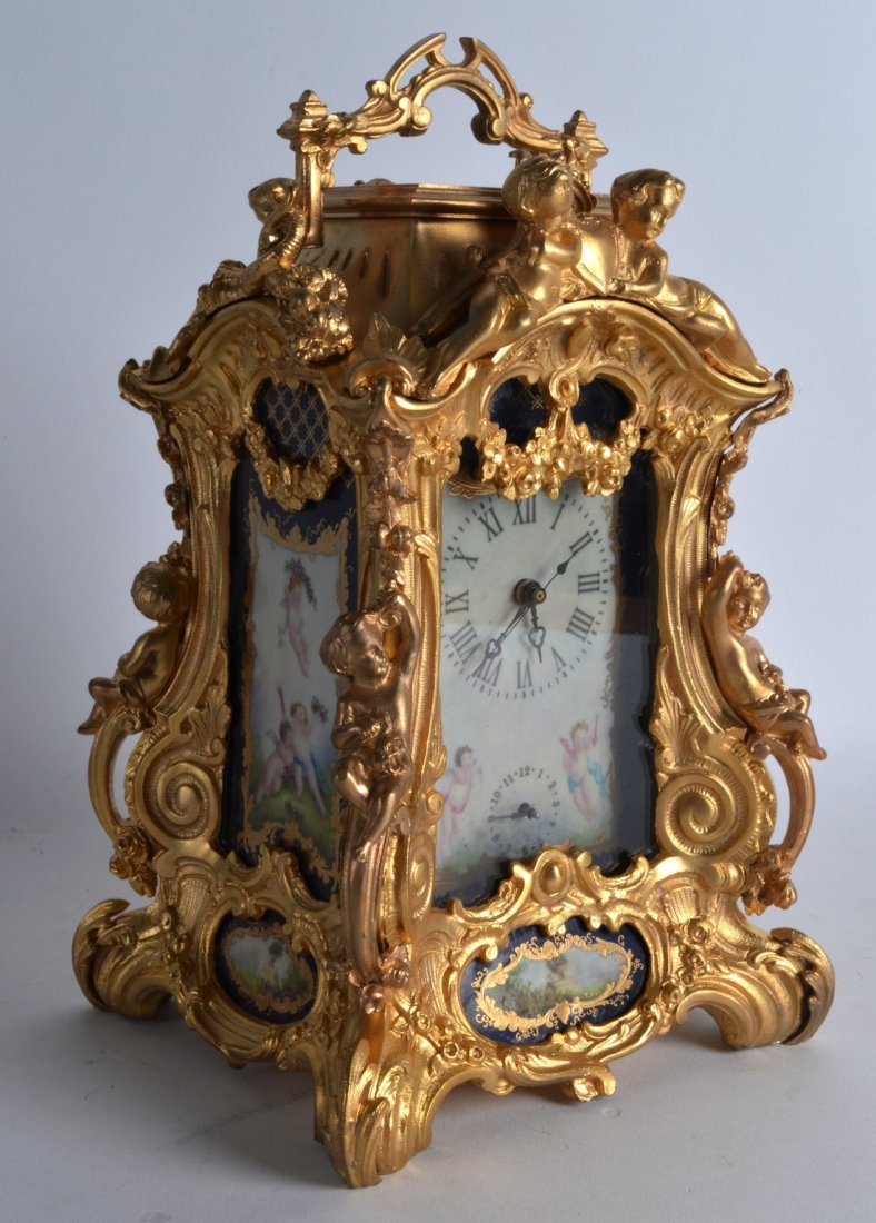A FRENCH ORMOLU AND SEVRES STYLE CARRIAGE CLOCK inset (1 of 2)