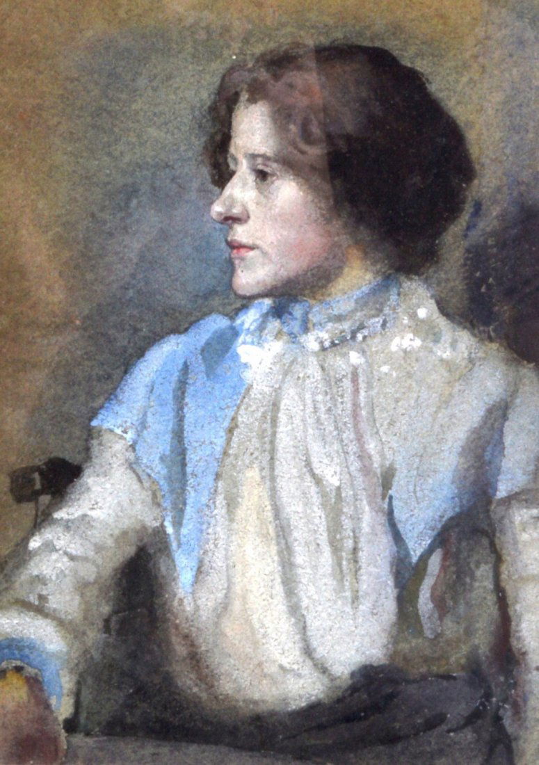 BRITISH SCHOOL (20th Century) Framed Pastel, portrait (1 of 1)