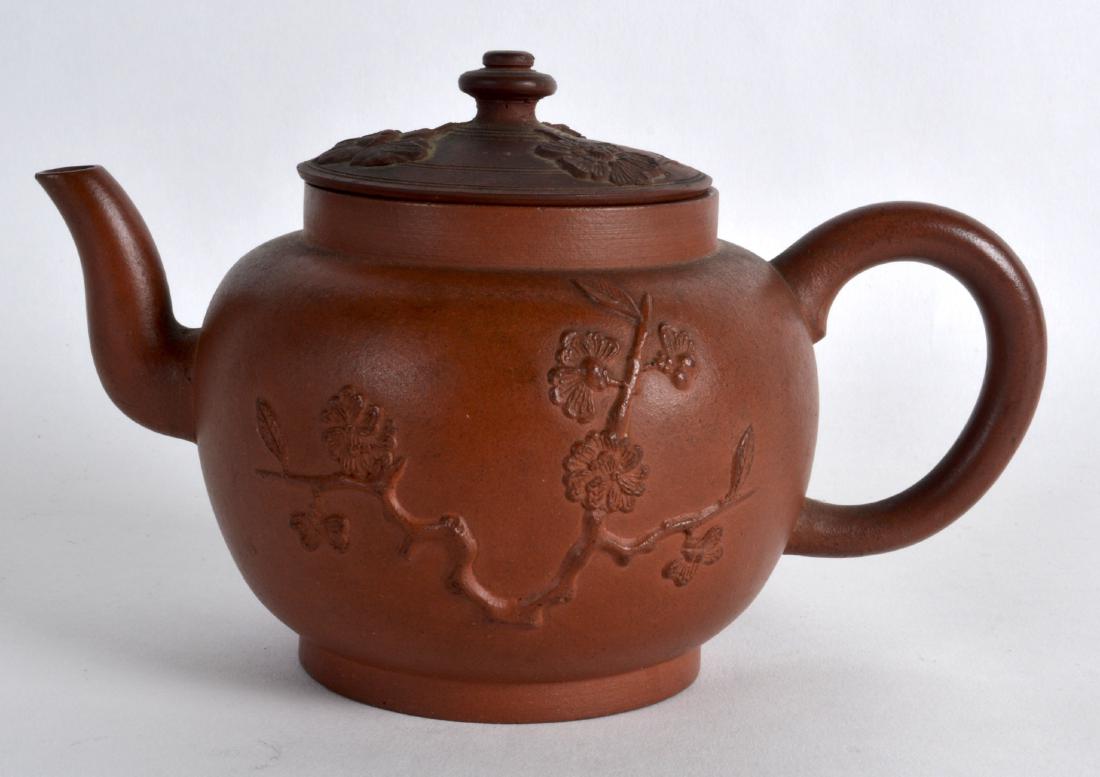 A RARE MID 18TH CENTURY EUROPEAN STONEWARE TEAPOT AND (1 of 1)