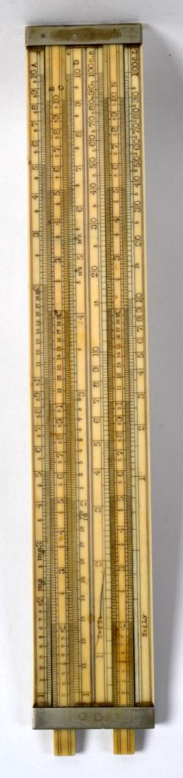 A LOVELY 19TH CENTURY DRING & FAGE IVORY GAUGER'S SLIDE (1 of 2)