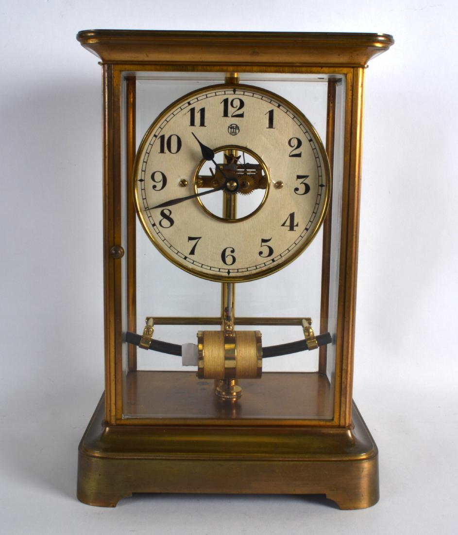 AN EARLY BULLE BATTERY REGULATOR MANTEL CLOCK with (1 of 2)