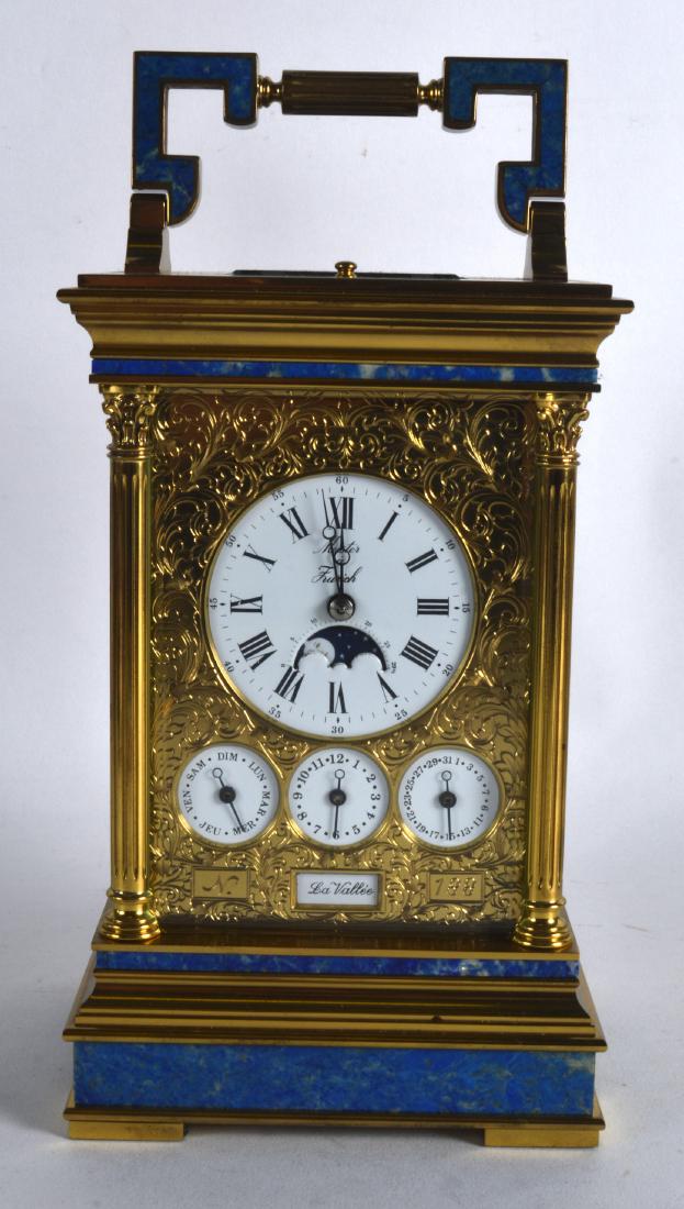 A LARGE FRENCH CASED HARDSTONE INSET CARRIAGE REPEATER (1 of 5)