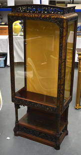 A GOOD EARLY 20TH CENTURY DUTCH CARVED TORTOISESHELL: A GOOD EARLY 20TH CENTURY DUTCH CARVED TORTOISESHELL DISPLAY CABINET Attributed to Maison Franck, Antwerp. 5Ft 3ins x 2ft 2ins.