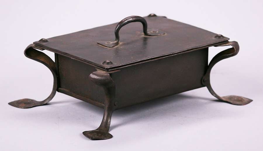 Gustav Stickley Hand-Forged Iron Box (1 of 3)