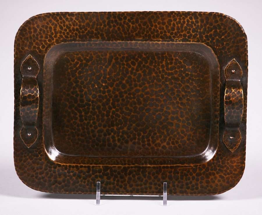 Benedict Studios Hammered Copper Two-Handled Tray (1 of 2)