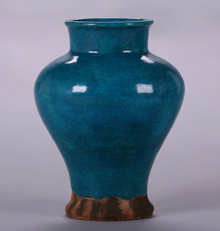Volkmar Pottery - Durant Kilns Turquoise Vase 1917 (1 of 3)