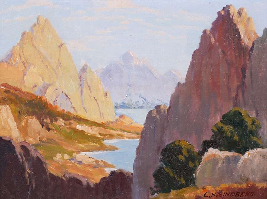 Lawrence Hansen Sindberg Painting Sierra Mountains (1 of 4)