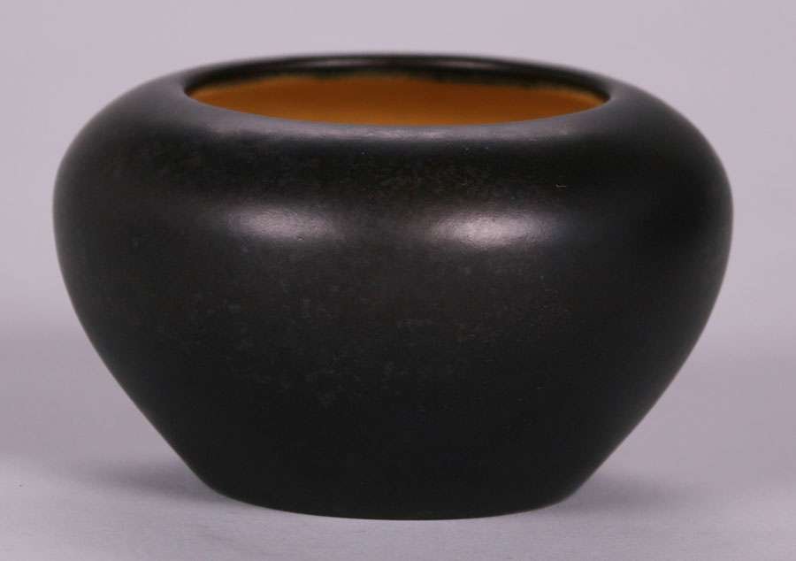 California Faience Matte Black Closed Bowl (1 of 3)