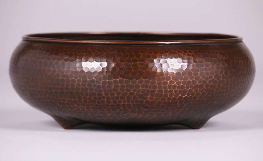 Large Roycroft Hammered Copper Nut Bowl (1 of 3)