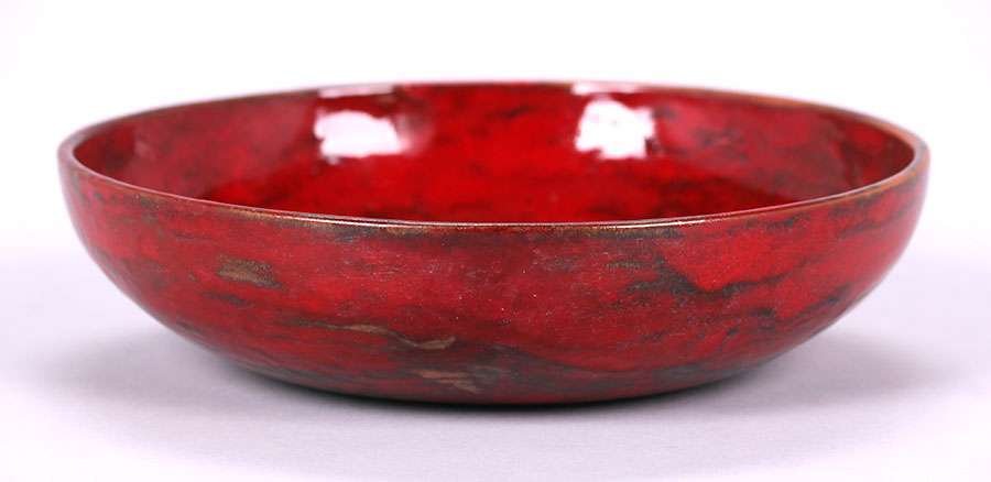 Unusual California Faience Mottled Red Bowl c1925-1935 (1 of 4)