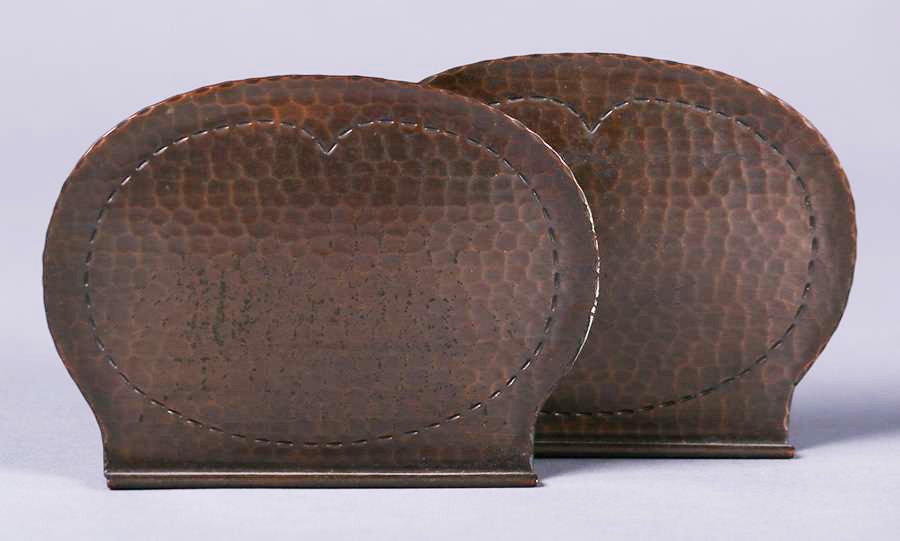 Pair of Old Mission Kopper Kraft Oval Bookends (1 of 2)