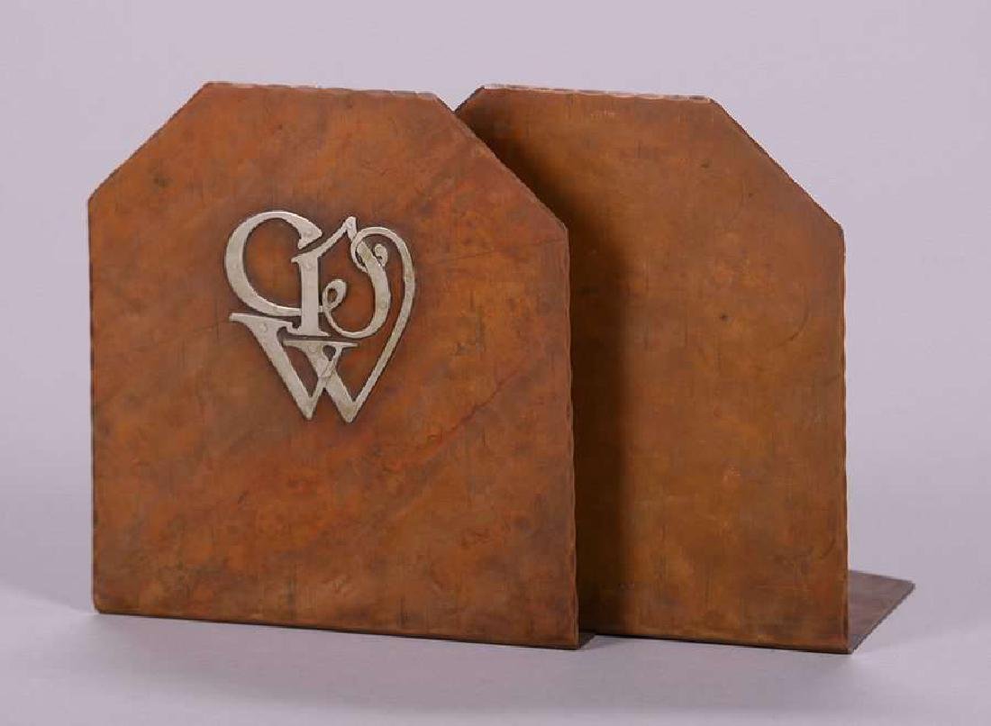 Harry S. Dixon Hammered Copper Bookends (1 of 3)