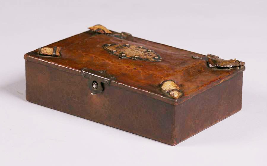 Joseph Heinrichs Hammered Copper & Silver Arrowhead Box (1 of 5)