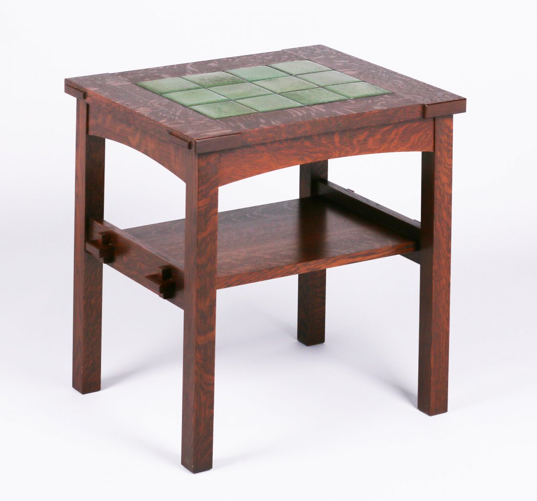 Contemporary Gustav Stickley Grueby TileTop Table