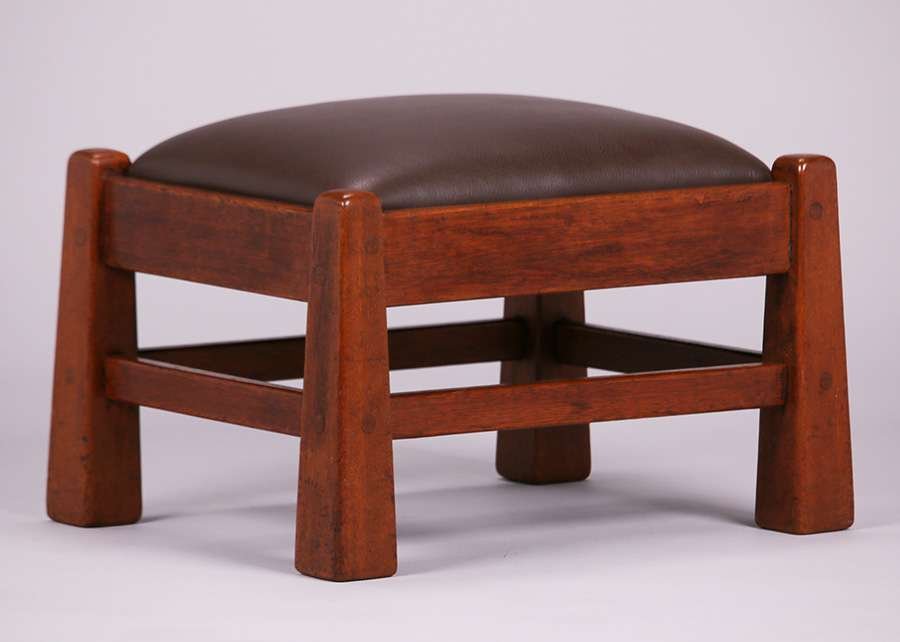 CA A&C Mahogany Reverse-Tapered Footstool c1910 (1 of 2)