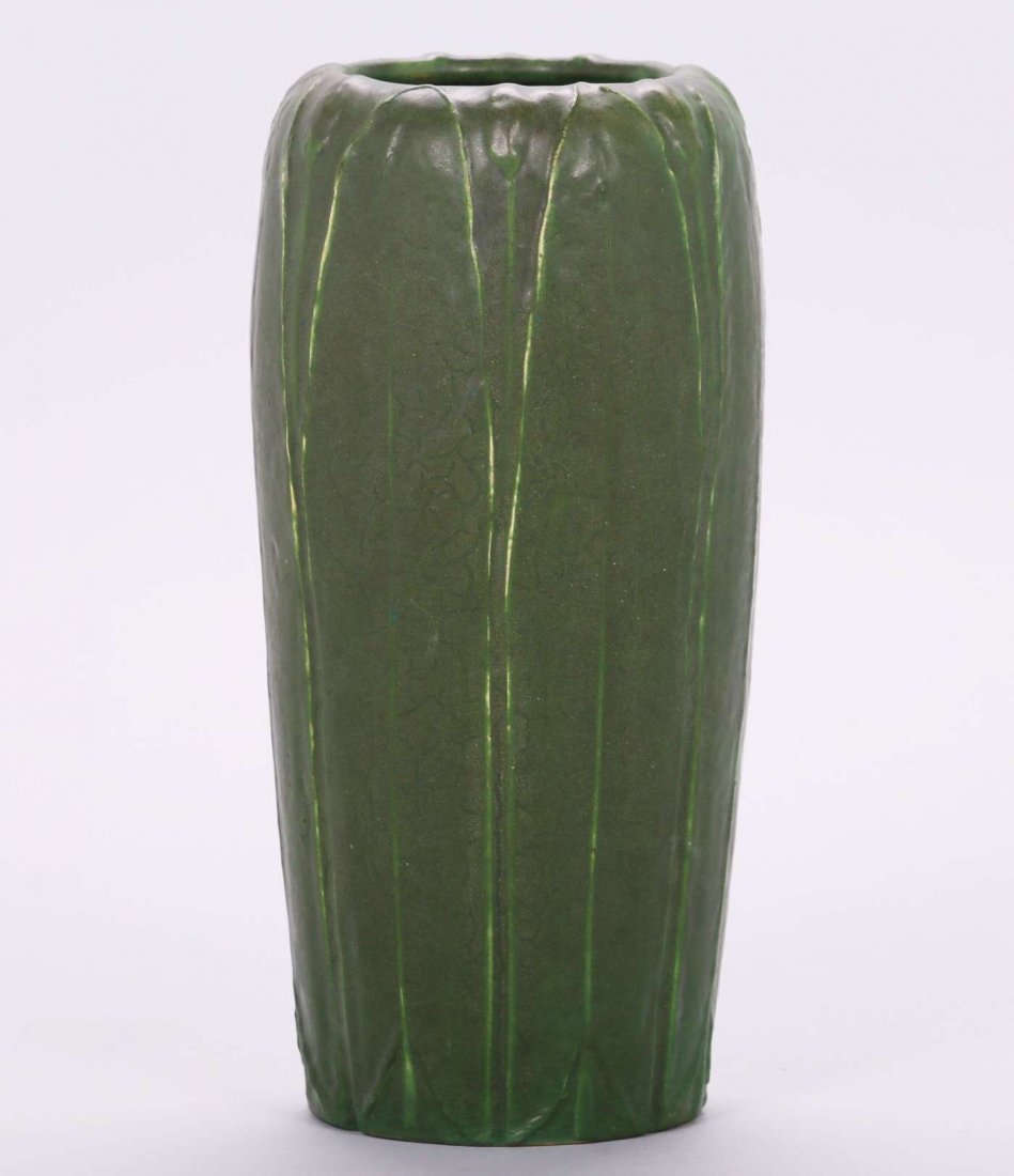 Tall Grueby Matte Green 11"h Vase c1900-1910 (1 of 5)