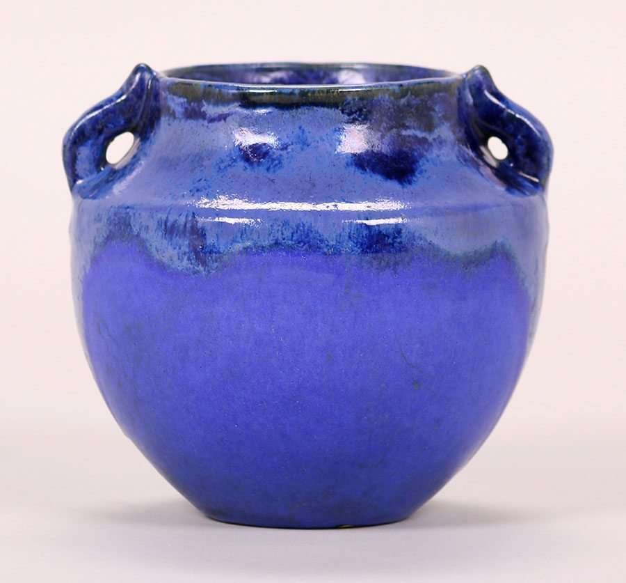 Fulper TwoHandle Cobalt Blue Vase