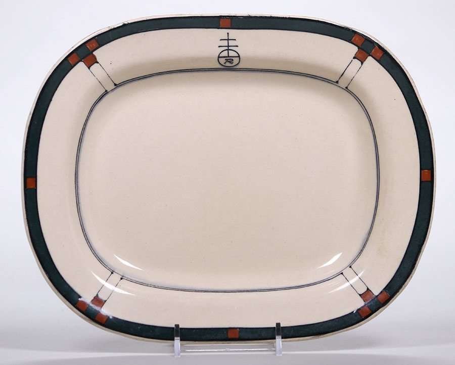 Roycroft Buffalo China Oval Plate c1920s (1 of 3)