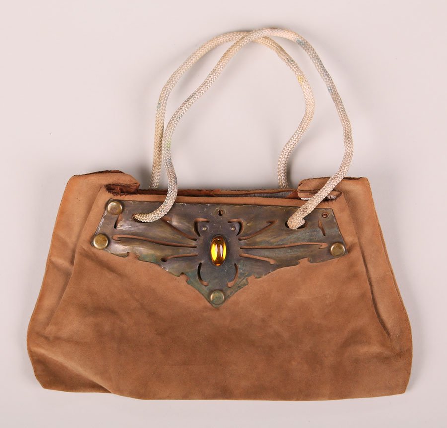 Forest Craft Guild Copper & Leather Purse c1910 #3 (1 of 2)