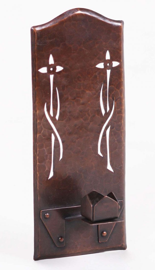 The Copper Shop, Oakland, CA Cutout Candle Sconce c1913 (1 of 5)
