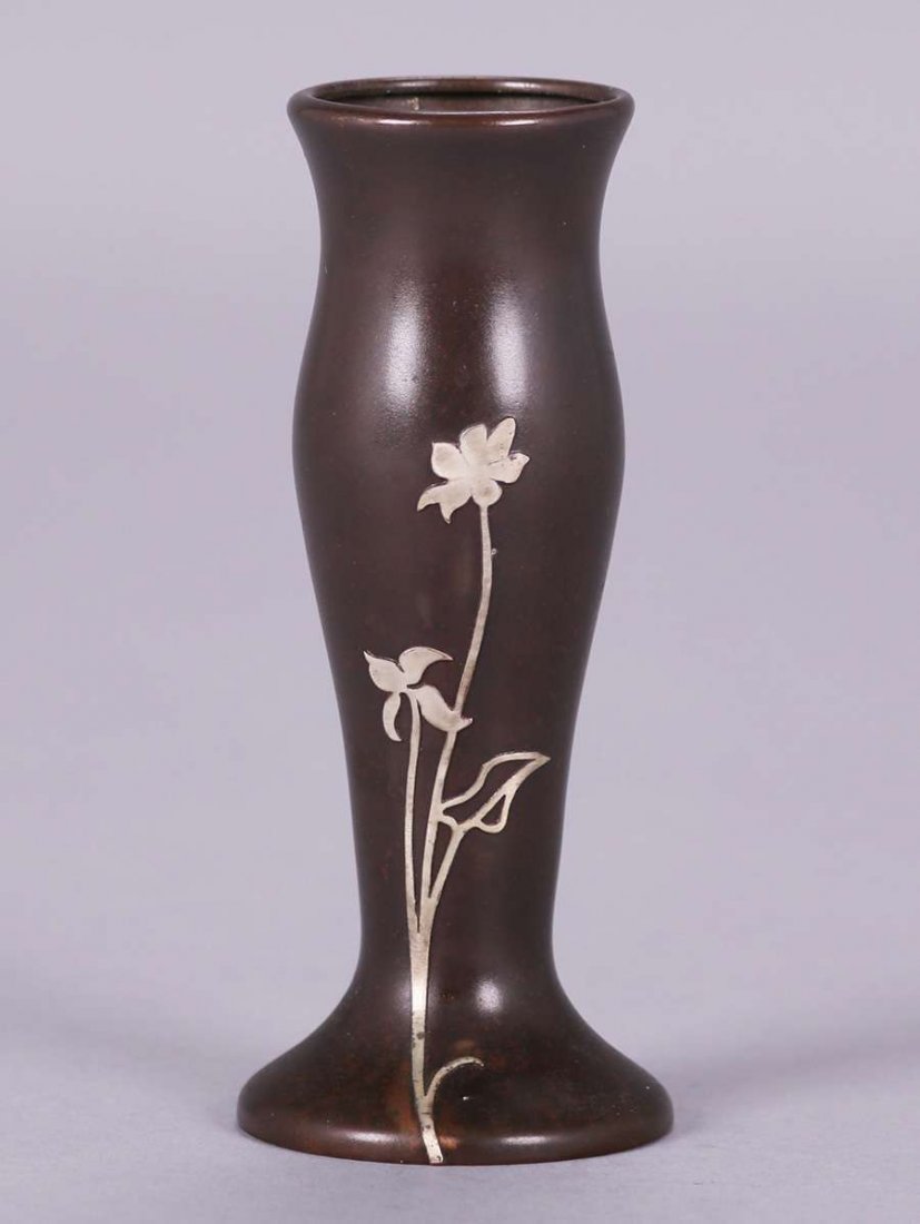 Heintz Sterling on Bronze Vase (1 of 4)