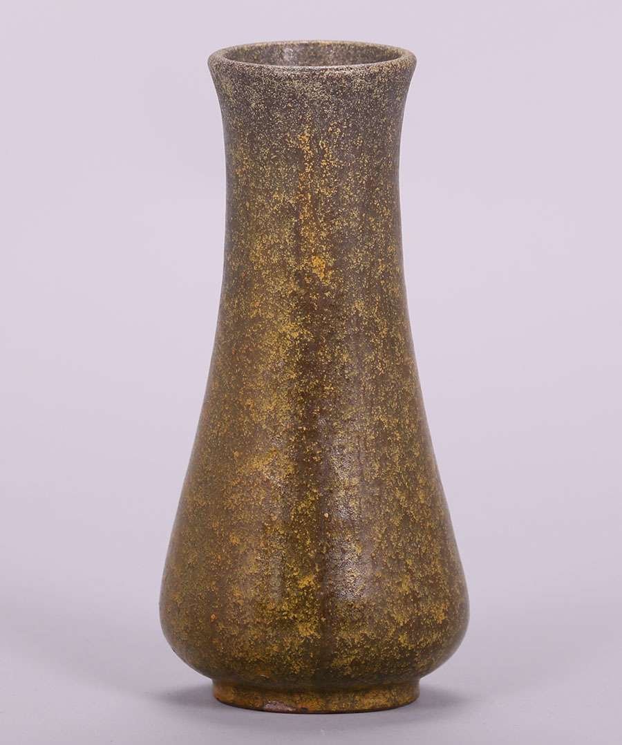 W.J. Walley 7" Vase Micro-Crystalline Green Glaze (1 of 4)