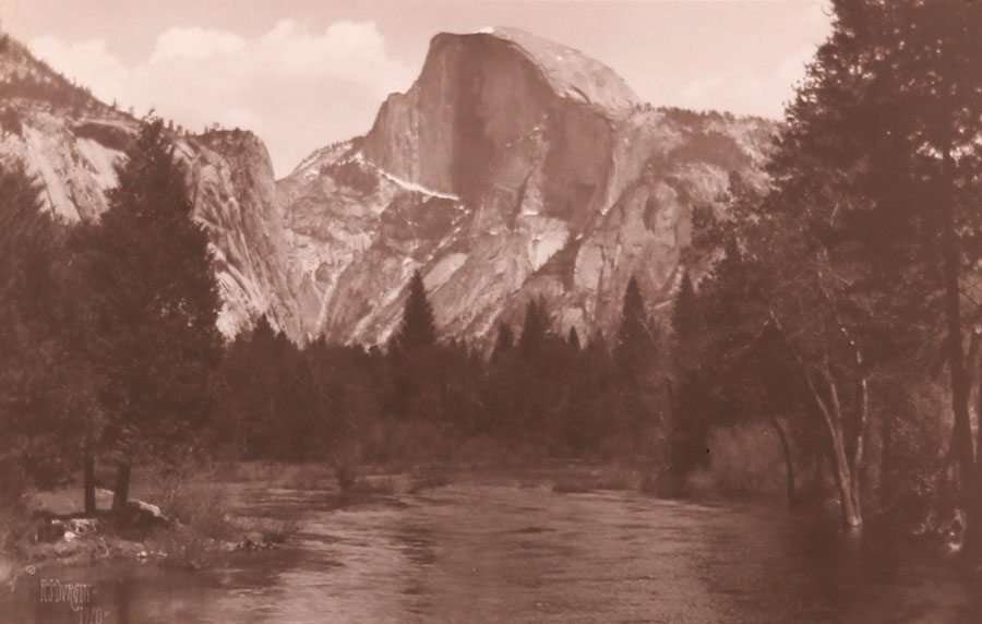 H.J. Durgin Original Sepiatone Photo Yosemite Half Dome (1 of 3)
