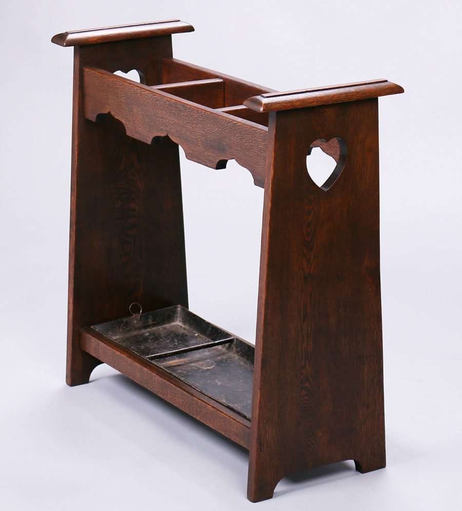 English Arts & Crafts Triple Umbrella Stand (1 of 2)