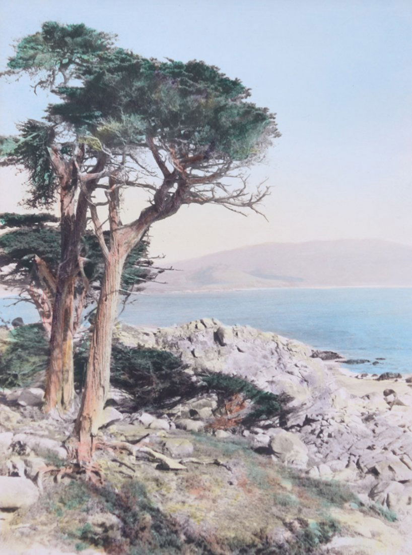 Frederick W. Martin Hand-Tinted Photo Carmel Bay (1 of 5)