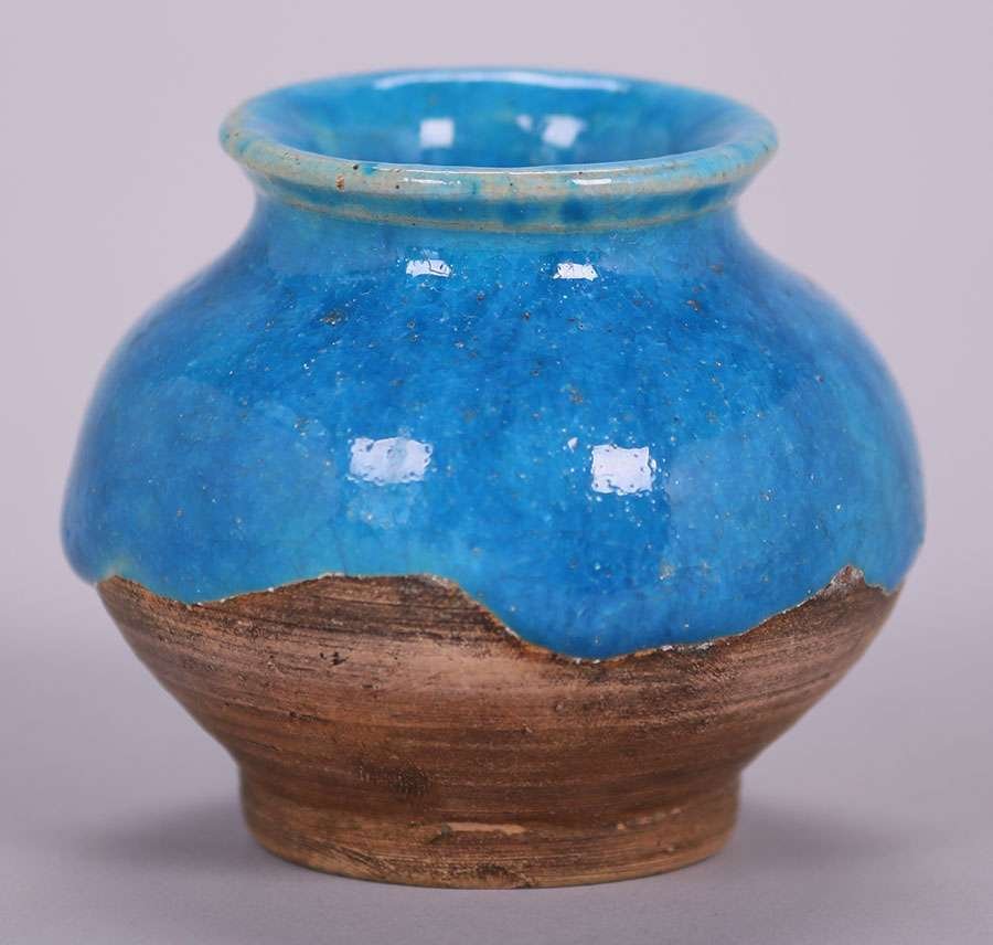 Small Blue Pewabic Pottery Vase (1 of 2)
