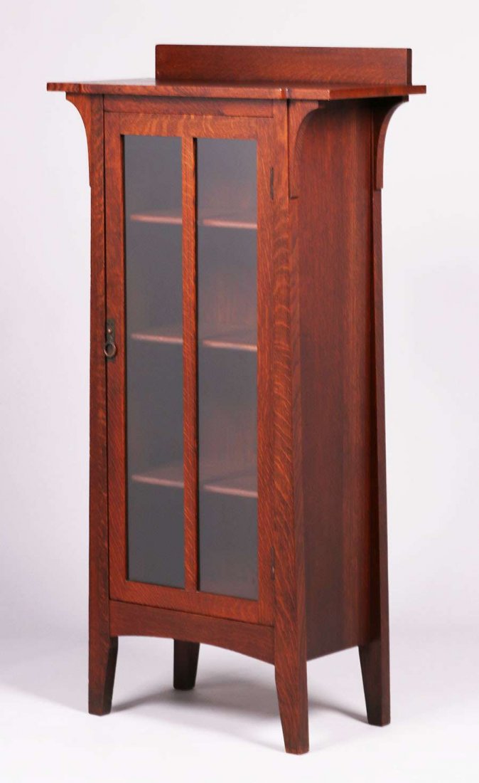 Early Limbert Narrow One-Door Bookcase c1902-1905 (1 of 5)