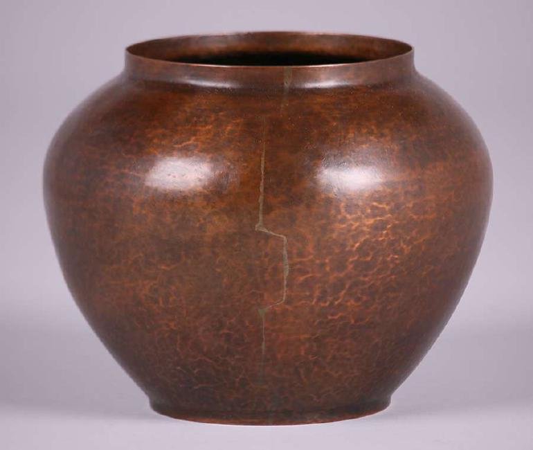 Dirk van Erp Influenced Hammered Copper Vase (1 of 3)