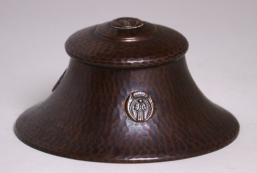 Old Mission Kopper Kraft Hammered Copper Inkwell (1 of 3)