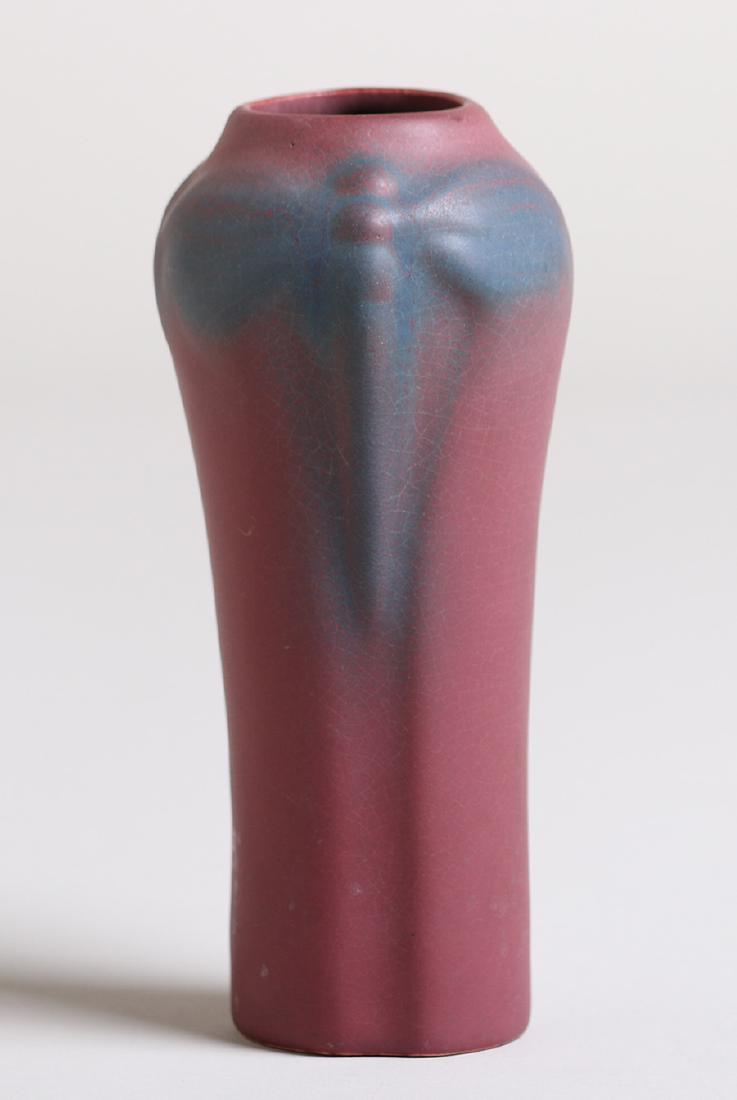 Van Briggle Dragonfly Vase Persian Rose Matte Glaze (1 of 4)