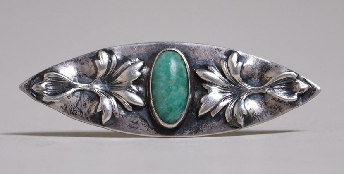 Chicago Arts & Crafts Sterling Silver Oval Brooch (1 of 2)