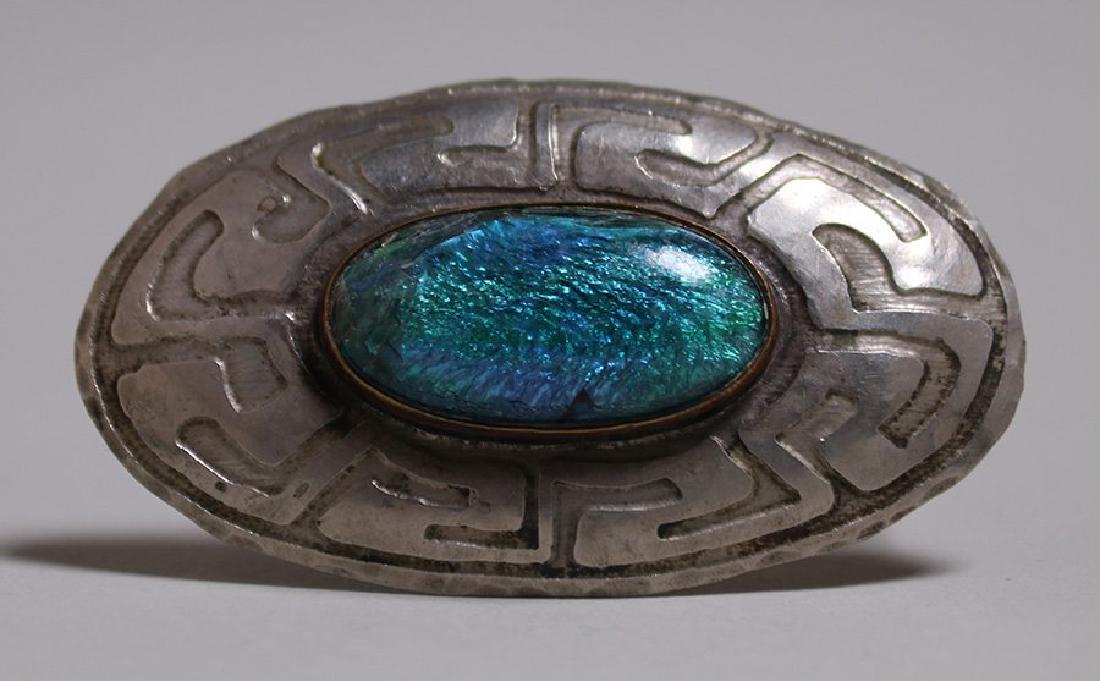 Forest Craft Guild German Silver Acid-Etched Brooch (1 of 2)