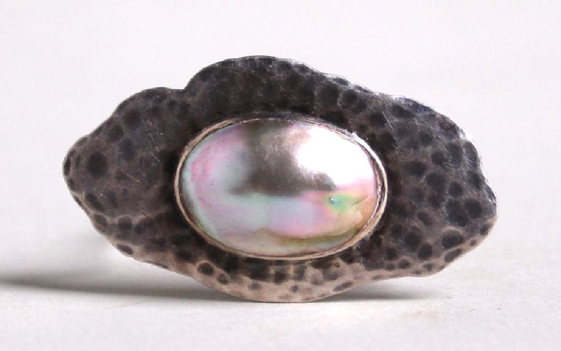Arts & Crafts Hammered Sterling Silver Brooch c1910 (1 of 1)