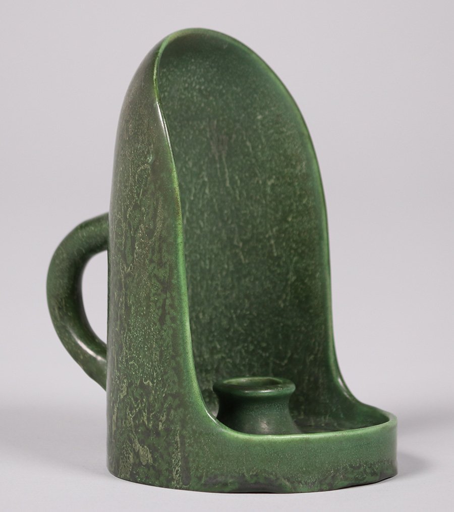 Hampshire Pottery Matte Green Chamber Stick (1 of 4)