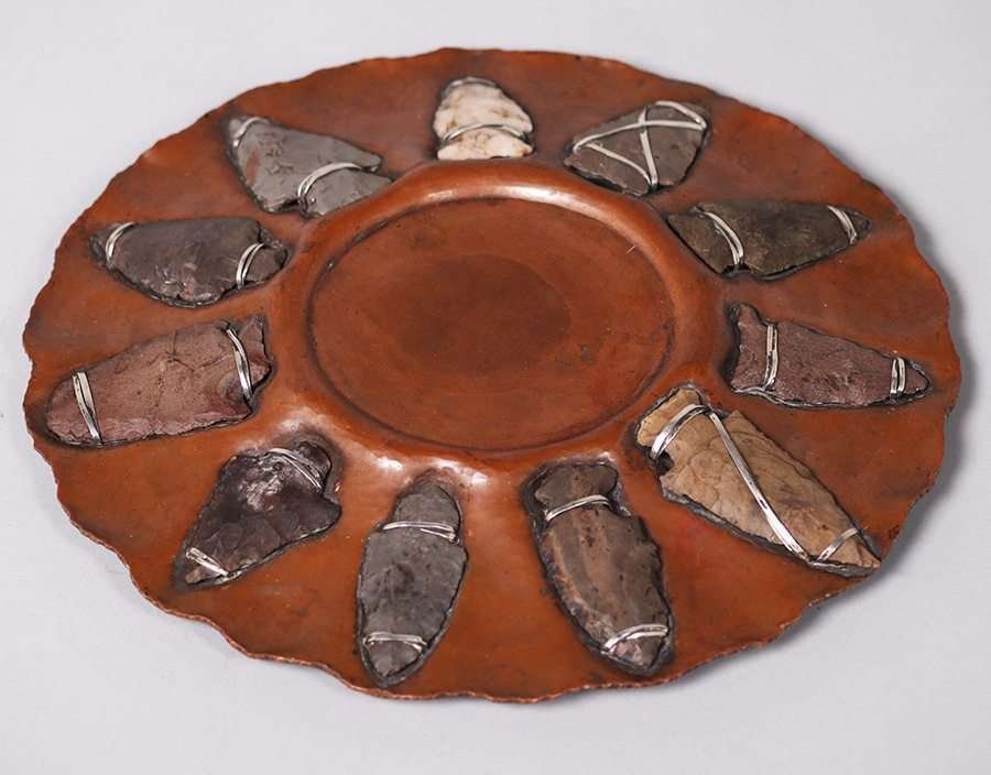 Joseph Heinrichs Hammered Copper Arrowhead Tray (1 of 3)
