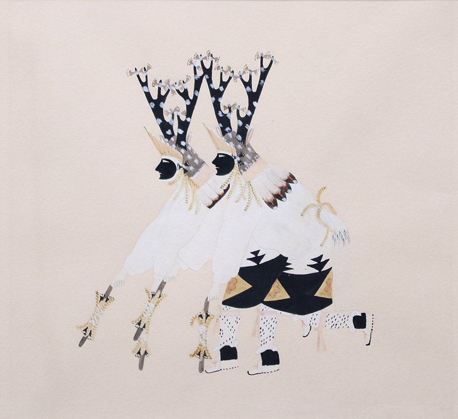 Julian Martinez Watercolor Deer Dancers (1 of 3)