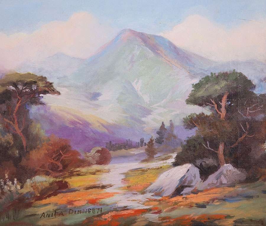 Anita Dinneen Mt Tamalpais Painting c1910-1920 (1 of 3)