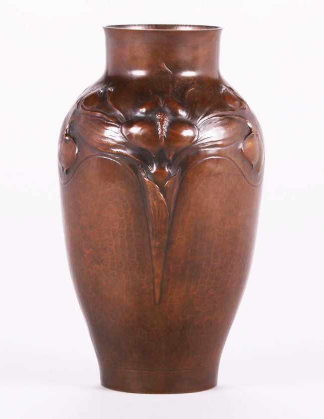 Clemens Friedell Pasadena Hammered Copper Vase (1 of 3)