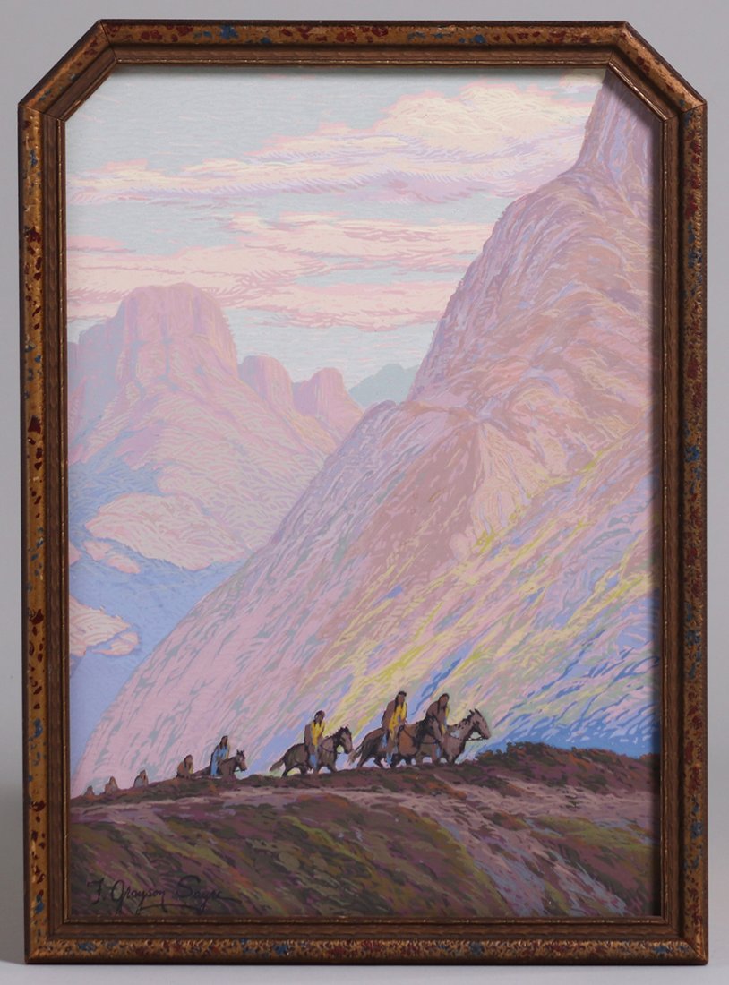 Fred Grayson Sayre Serigraph c1910-1920 (1 of 4)