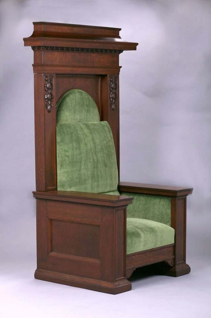 Mathews Furniture Shop Throne Chair c1912 (1 of 3)