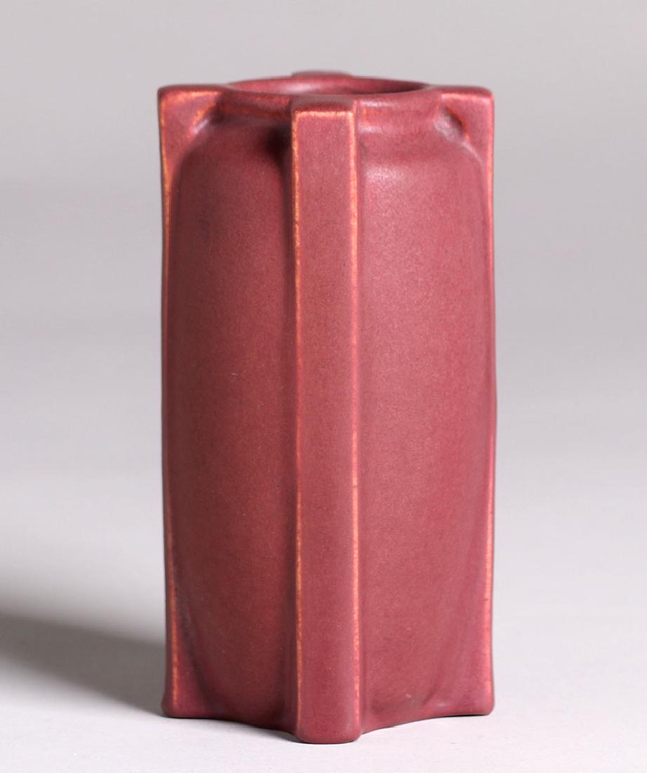 Teco Pottery Matte Red Buttress Vase (1 of 4)