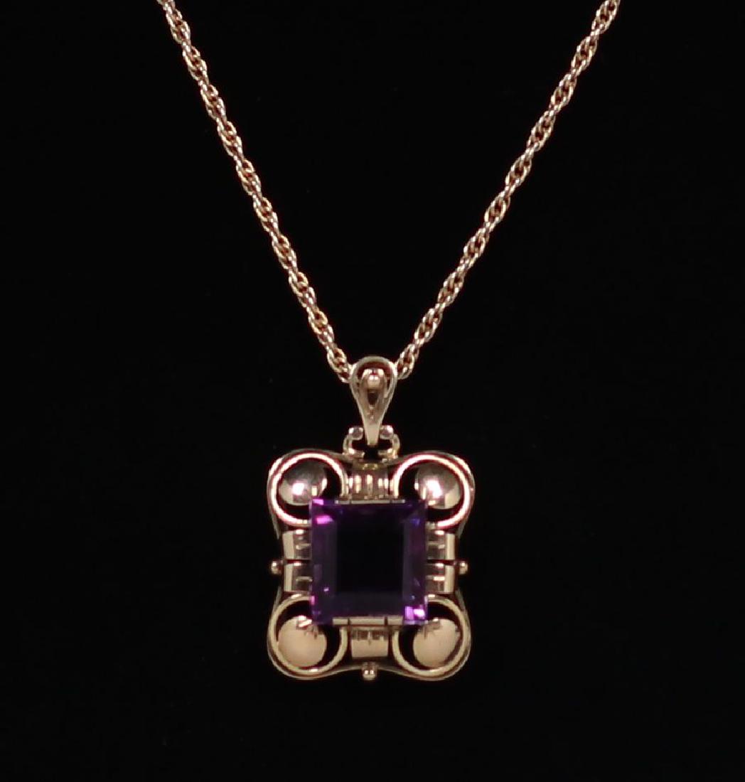 Arts & Crafts 14k Gold Pendant Necklace (1 of 2)