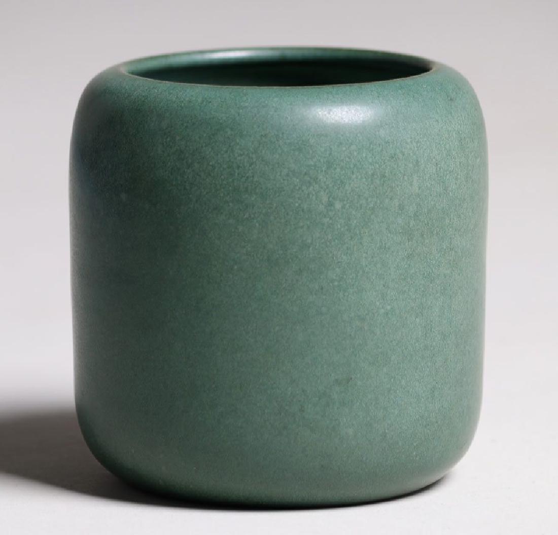 Marblehead Pottery Matte Green Cylinder Vase (1 of 3)